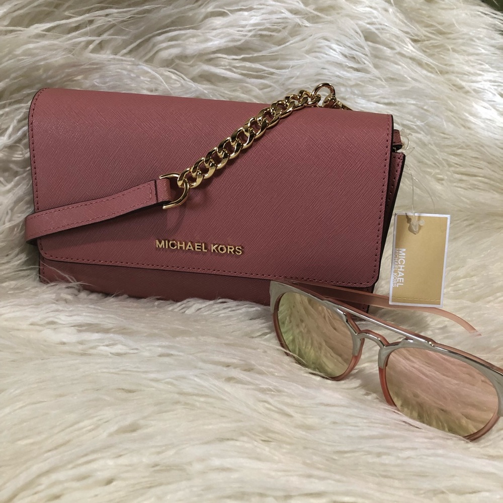 NEW MICHAEL KORS jet set travel misty rose